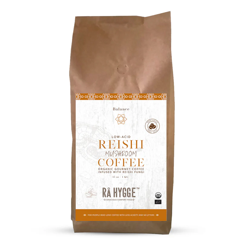[JOK-21435] Reishi Low Acid Svampekaffe – Hele bønner – 1 kg